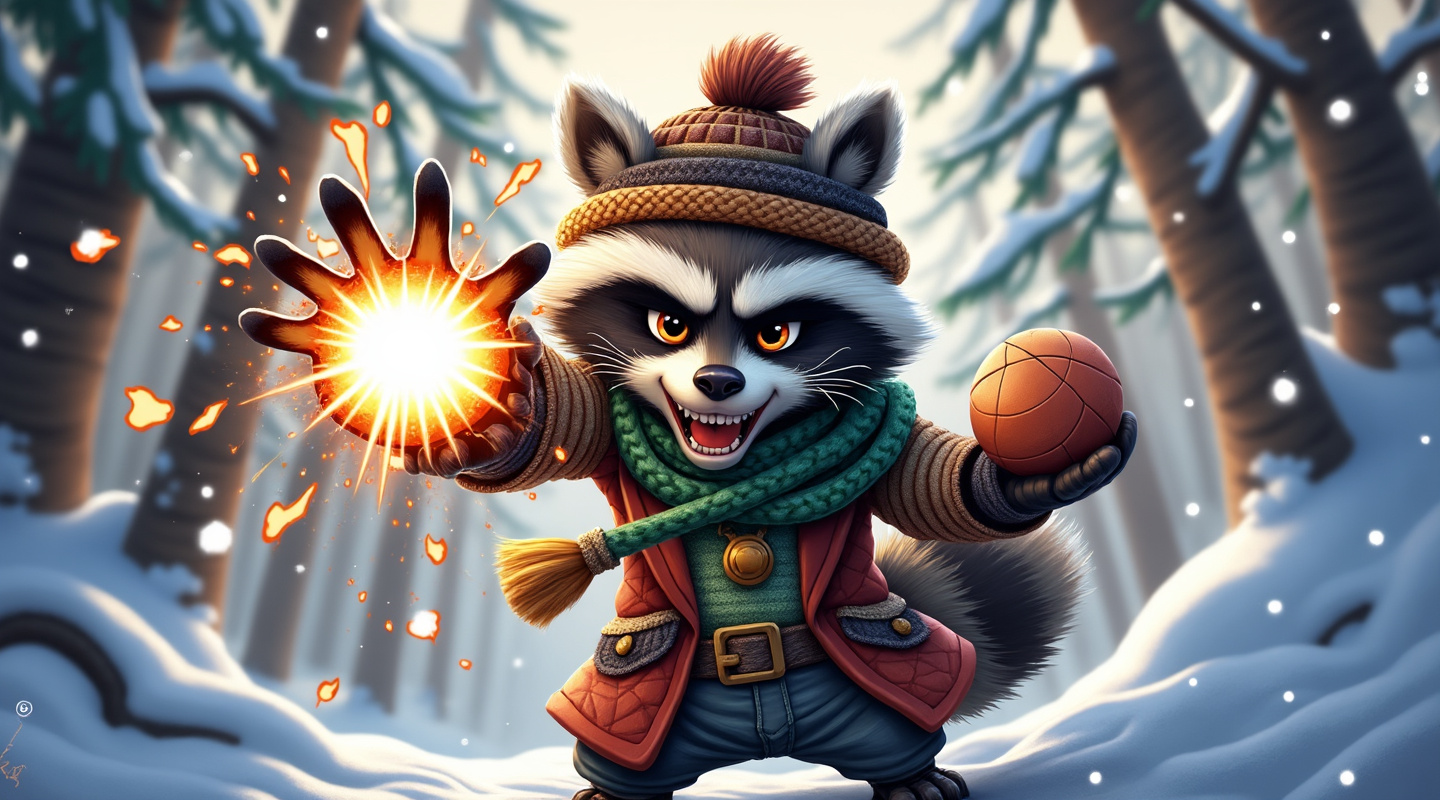 Snow Raccoon