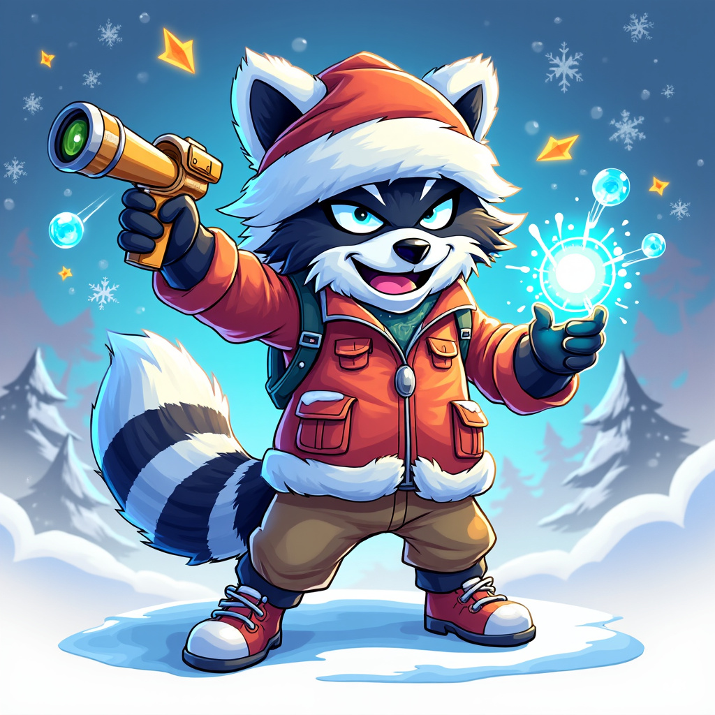 Snow Raccoons